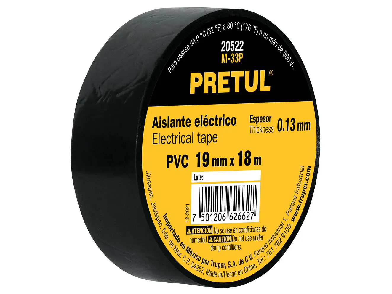 Cinta de aislar # 33, 18 m, Pretul PRETUL 20522 - Envío a todo Colombia | aztools.co