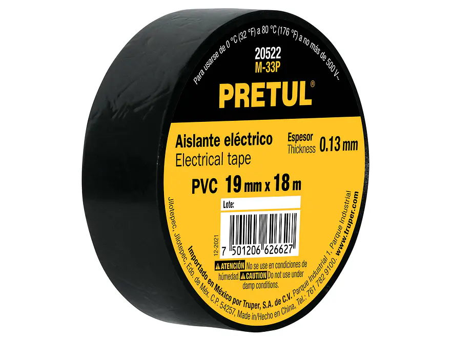 Cinta de aislar # 33, 18 m, Pretul PRETUL 20522 - Envío a todo Colombia | aztools.co