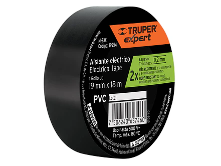 Cinta de aislar 19mm x 18m Truper Expert - Envío a todo Colombia | aztools.co