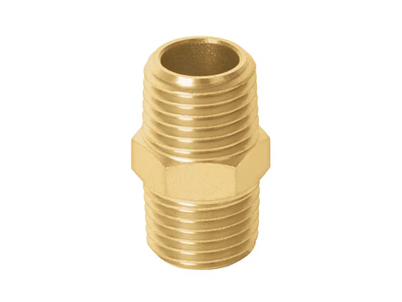 Niple tipo macho-macho de latón, 1/4 NPT TRUPER 19024 - Envío a todo Colombia | aztools.co