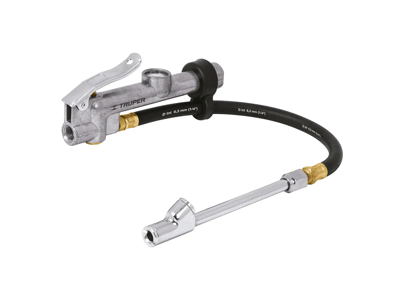 Inflador doble con calibrador de metal Truper 19028 - Foto 1 | aztools.co
