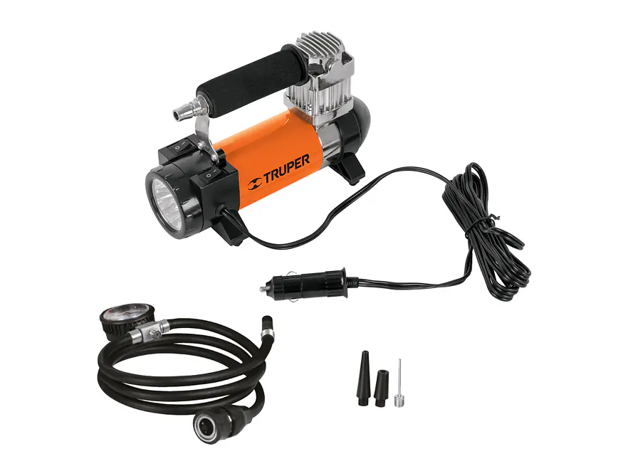 Compresor de aire 12V Truper 19999 portátil para carro - incluye maletin   - Foto 1 | aztools.co