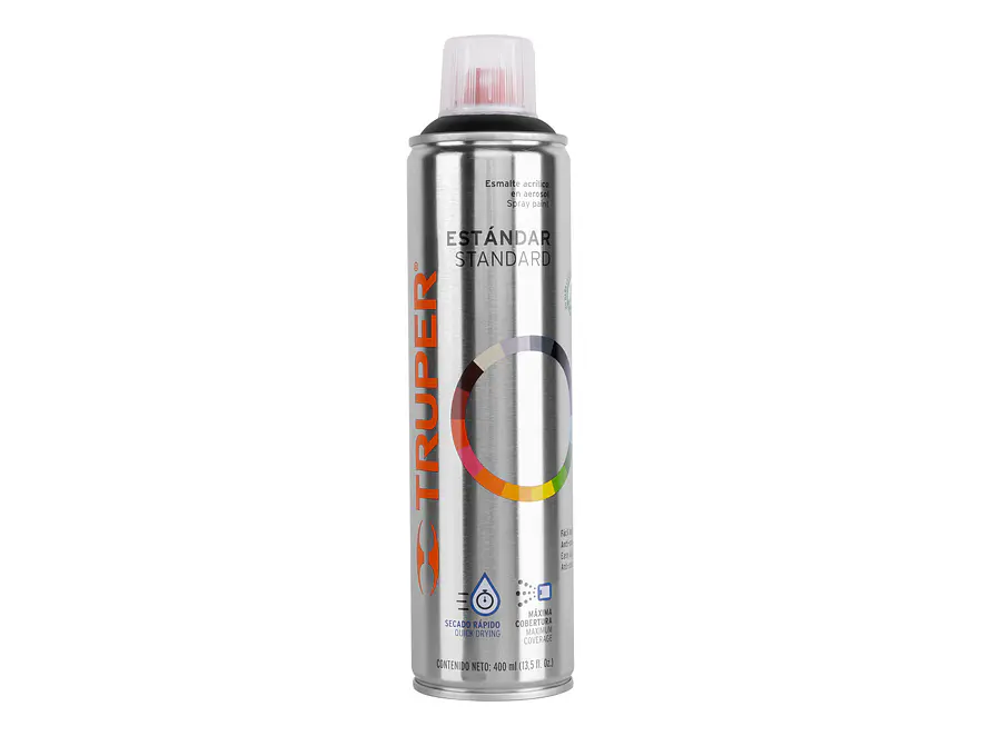 Pintura en aerosol negro mate, 400 ml TRUPER 19033 - Envío a todo Colombia | aztools.co