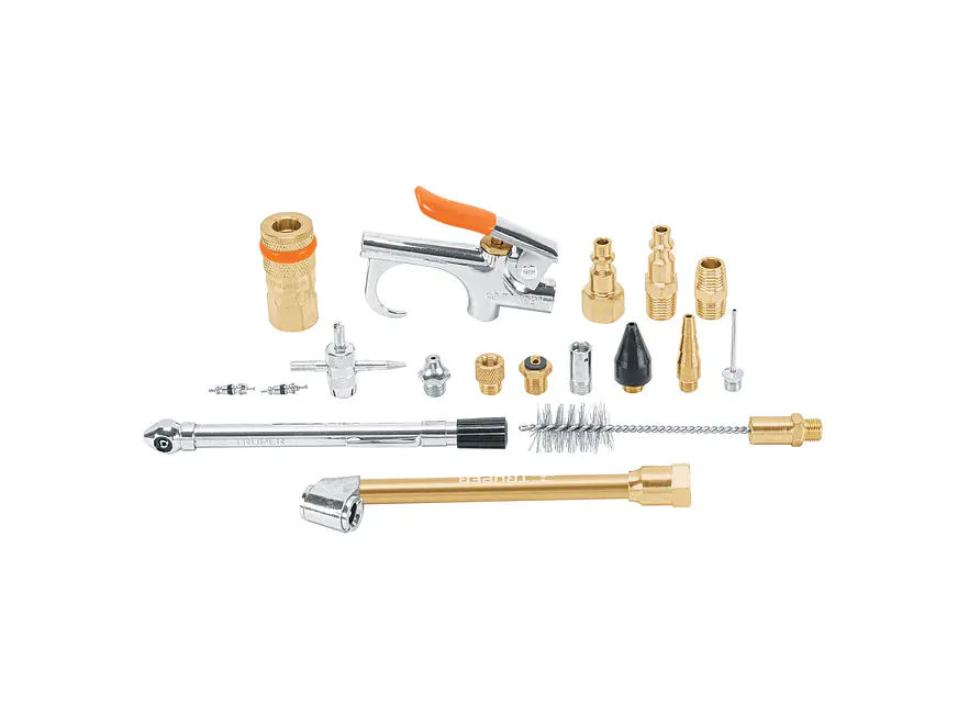 Juego de 18 piezas para compresor de aire Truper 19079 - Foto 1 | aztools.co