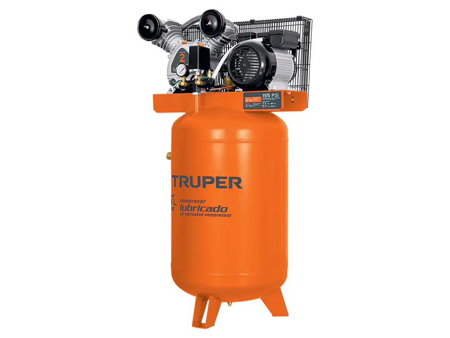 Compresor vertical 120 L Truper 19358, 4 HP potencia máxima , 220 V