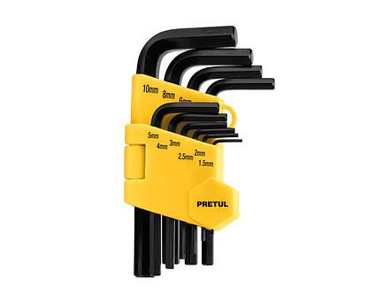 Juego de 10 llaves bristol métricas c/organizador, Pretul 21855 - Foto 1 | aztools.co