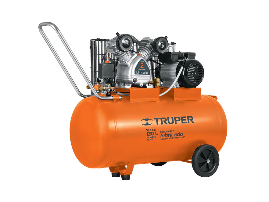 Compresor horizontal 120 L Truper 19359, 4 HP potencia máxima , 220 V