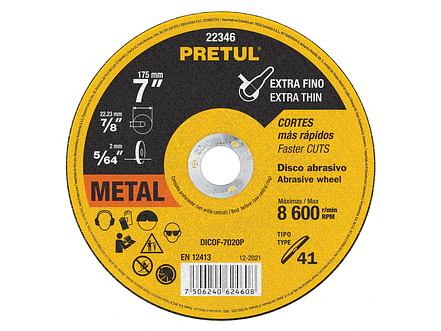 Disco Tipo 41 para corte extrafino de metal 7
