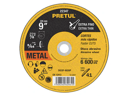 Disco Tipo 41 para corte extrafino de metal 9