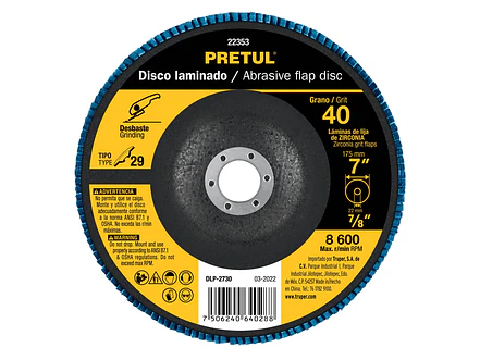 Disco laminado flap, Tipo 29, 7