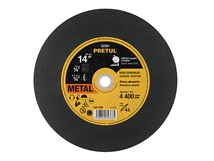 Disco corte metal, Tipo 41, 14