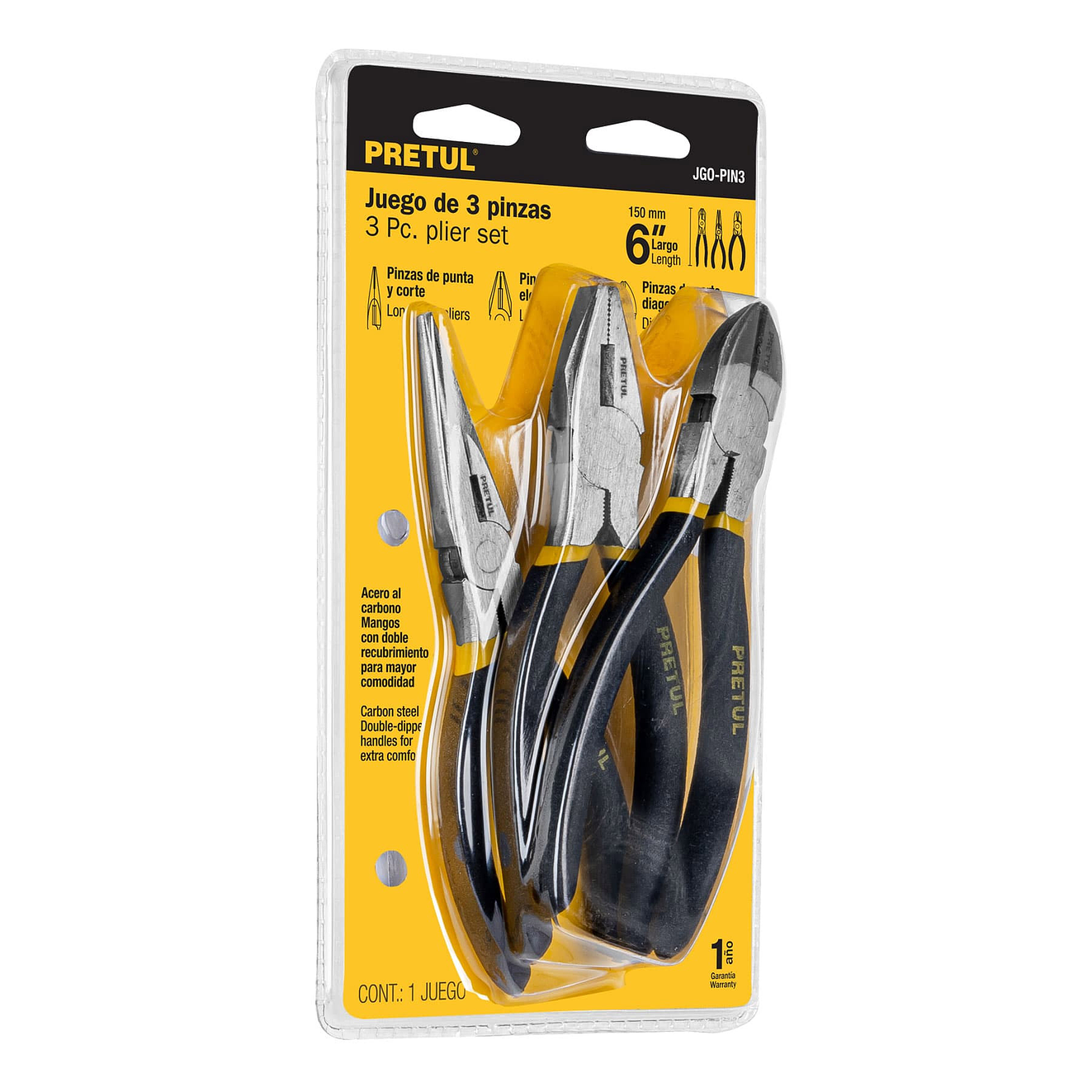 Juego de alicates 3 piezas Pretul PRETUL 22975