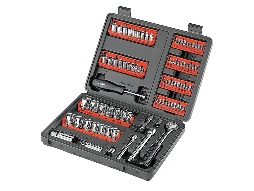 Set de puntas y copas, 90 piezas, Pretul PRETUL 22977 - Foto 1 | aztools.co