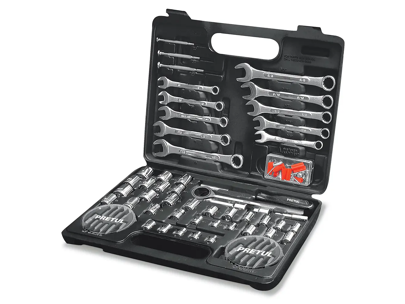 Juego de herramientas y copas Pretul 22980 1/4 y 3/8  71 piezas  SET-100  - Foto 1 | aztools.co