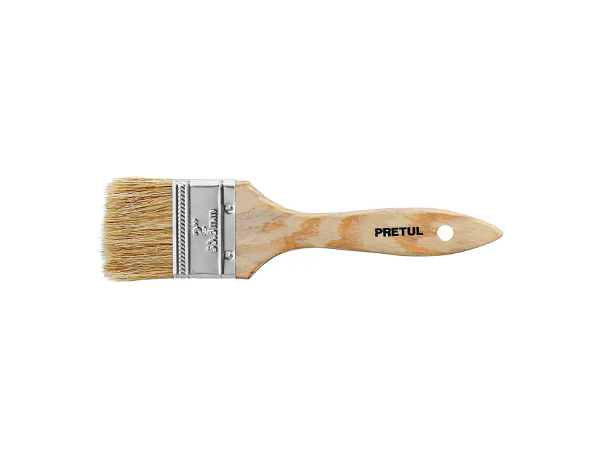 Brocha económica, mango de madera, 2