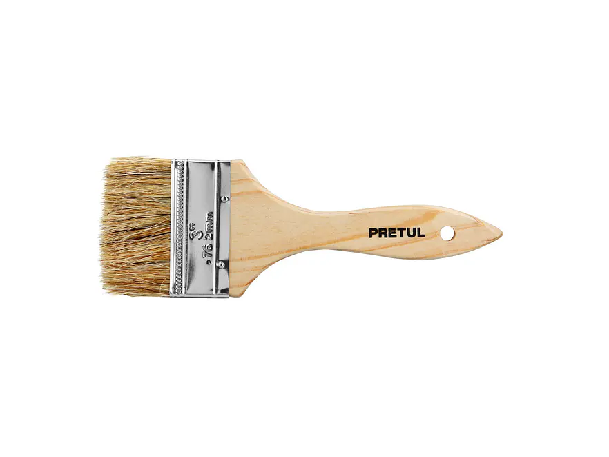 Brocha económica, mango de madera, 3