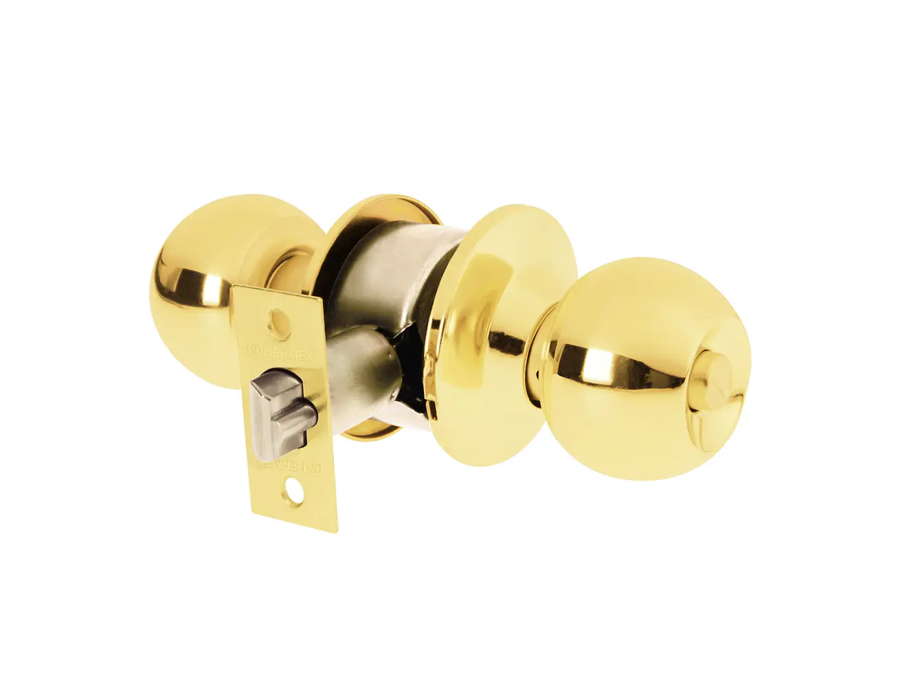 Pomo tipo esfera, latón brillante, recámara, Hermex HERMEX 23563 - Envío a todo Colombia | aztools.co
