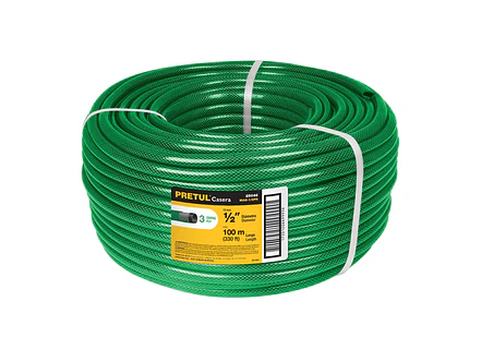 Manguera 1/2', Pretul, reforzada, 3 capas PRETUL 25046 x 100mt - Envío a todo Colombia | aztools.co