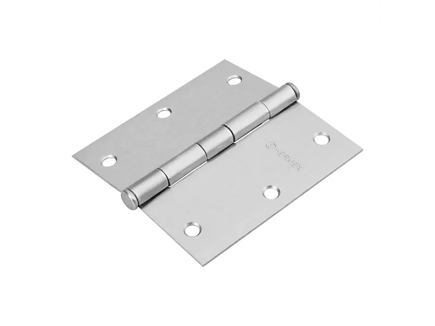 Bisagra cuadrada,cromo mate,cabeza plana, 3.5