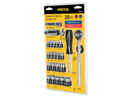 Juego de mecánico Pretul 23974, 25 piezas,  - Foto 1 | aztools.co