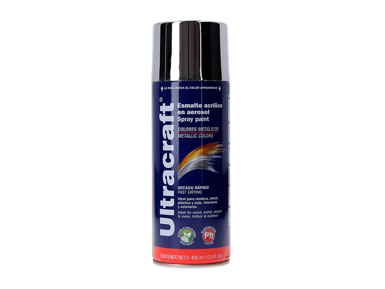 Pintura en aerosol cromo metálico, Ultracraft ULTRACARFT 40027 - Envío a todo Colombia | aztools.co