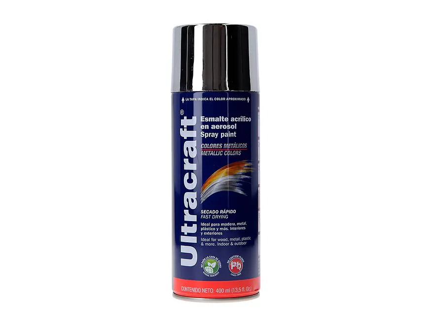 Pintura en aerosol cromo metálico, Ultracraft ULTRACARFT 40027 - Envío a todo Colombia | aztools.co