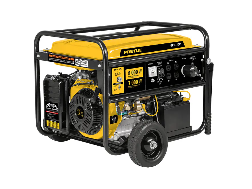 Generador eléctrico con motor a gasolina  Pretul 26036, 8 kW, - Foto 1 | aztools.co