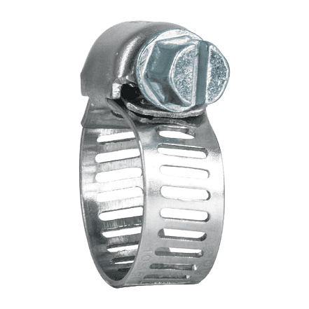 Mini-abrazadera reforzada, acero inox #4, 3/8