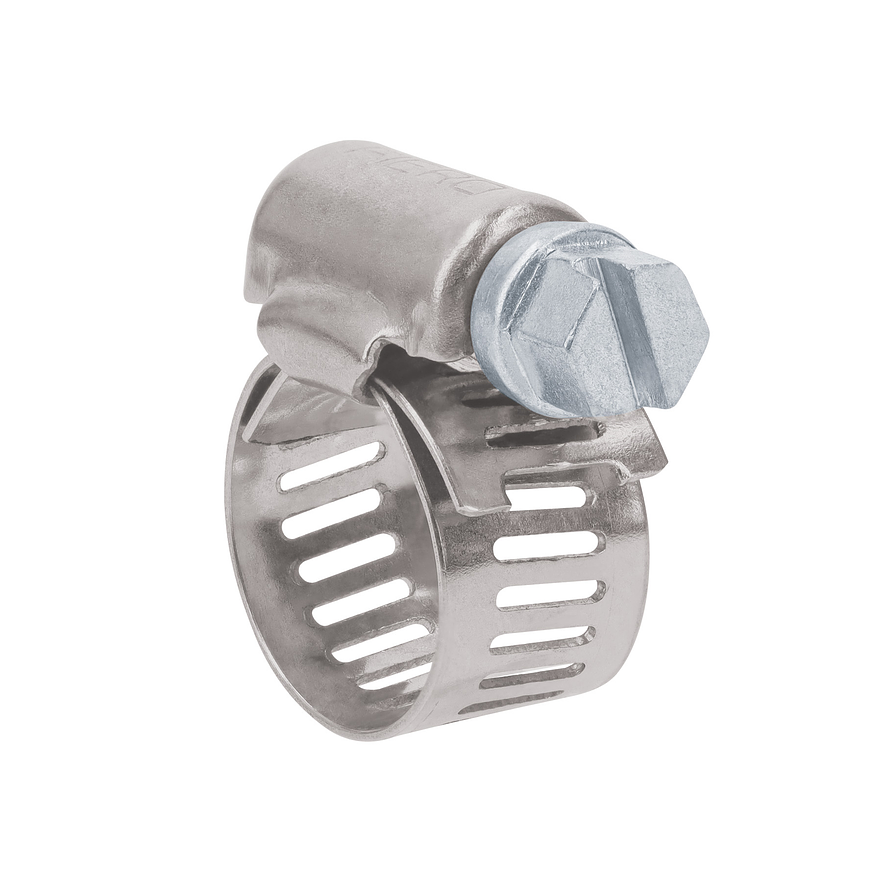 Abrazadera reforzada, acero inox #4, 3/8