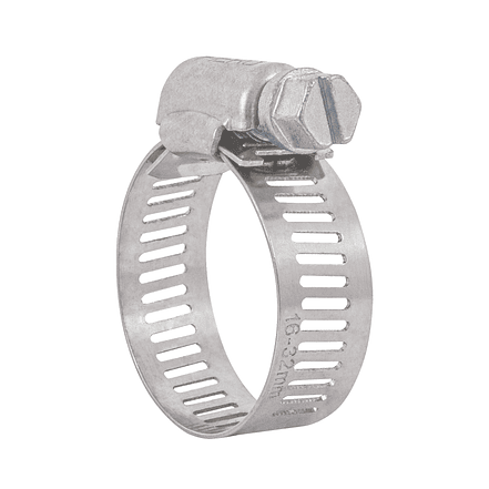 Abrazadera reforzada, acero inox #12, 5/8