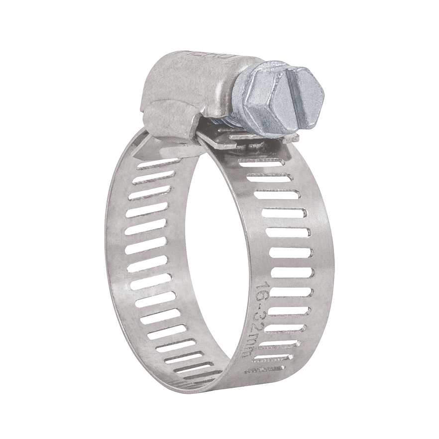 Abrazadera reforzada, acero inox #12, 5/8