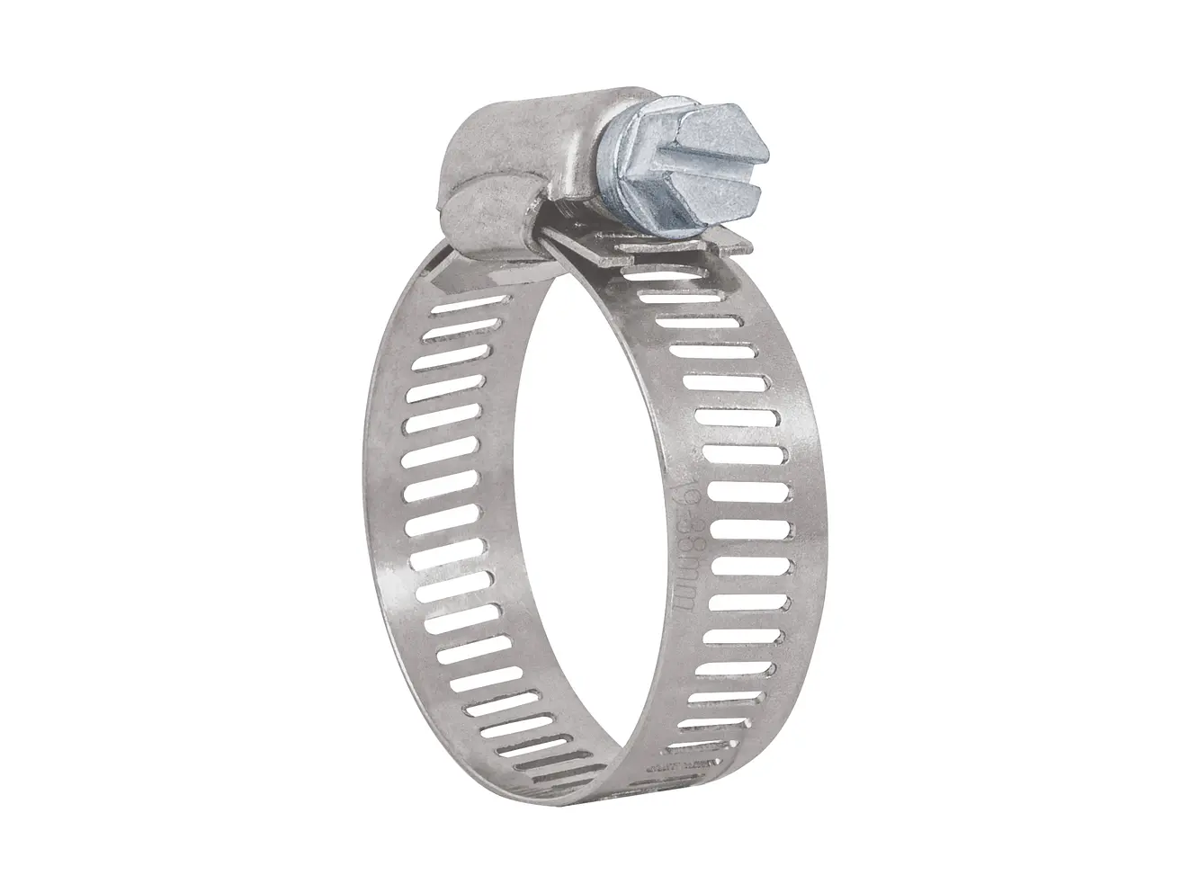 Abrazadera reforzada, acero inox #16, 3/4