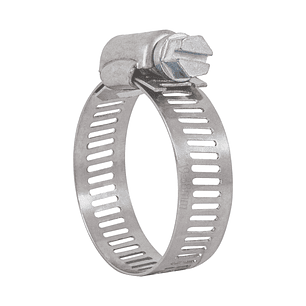 Abrazadera reforzada, acero inox #16, 3/4