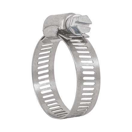 Abrazadera reforzada, acero inox #16, 3/4