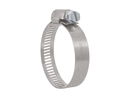 Abrazadera reforzada, acero inox #28, 1-1/2