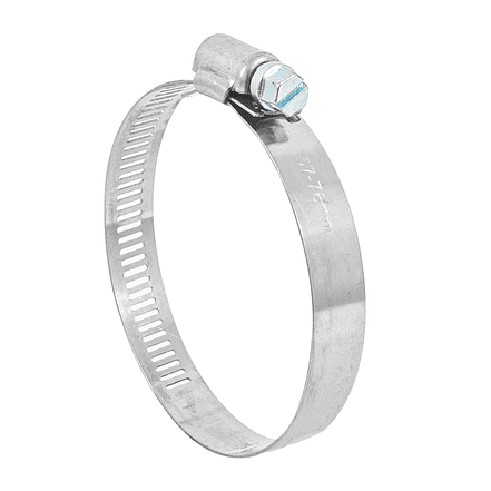 Abrazadera reforzada, acero inox #40, 2-1/4