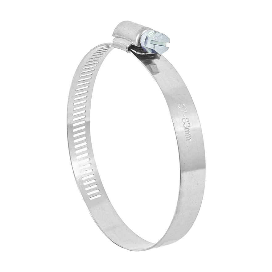 Abrazadera reforzada, acero inox #44, 2-5/8