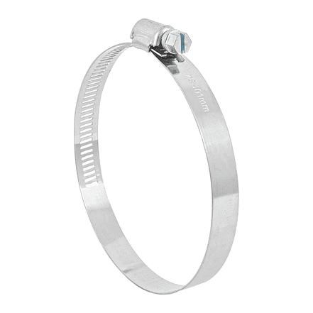 Abrazadera reforzada, acero inox #56, 3-1/16