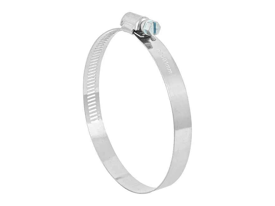 Abrazadera reforzada, acero inox #56, 3-1/16