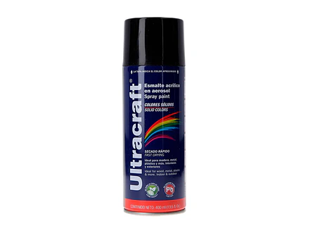 Pintura en aerosol negro brillante, Ultracraft ULTRACARFT 40021 - Envío a todo Colombia | aztools.co