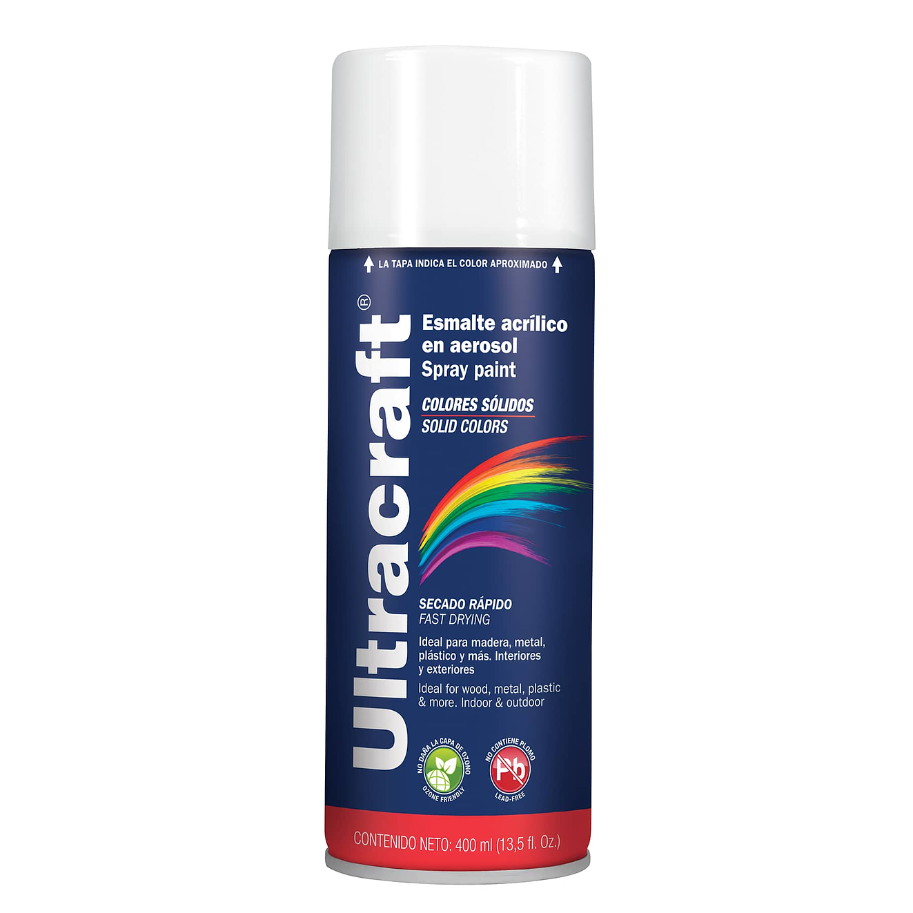 Pintura en aerosol blanco brillante, Ultracraft ULTRACARFT 40022