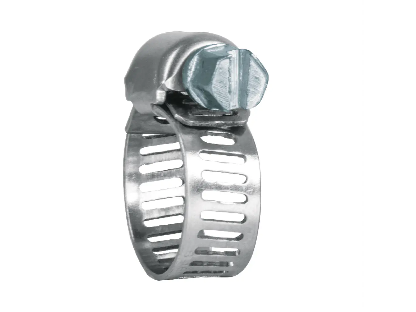 Mini-abrazadera reforzada, acero inox #3, 1/4