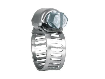 Mini-abrazadera reforzada, acero inox #3, 1/4