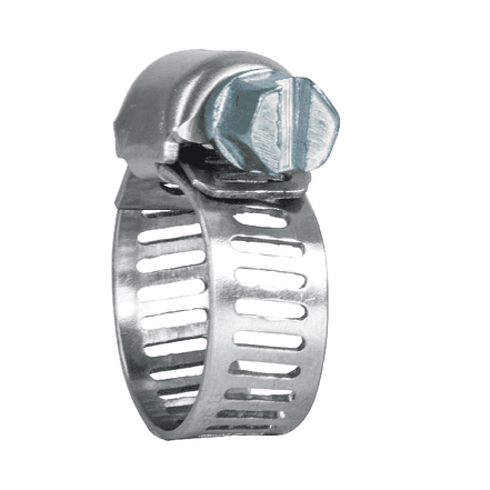 Mini-abrazadera reforzada, acero inox #3, 1/4