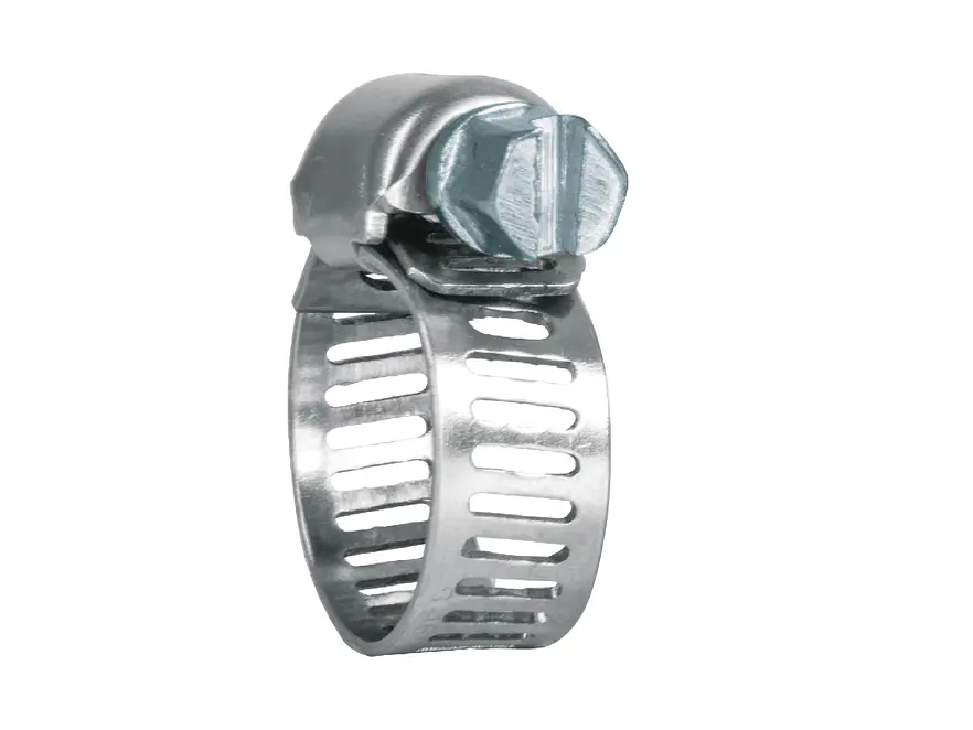 Mini-abrazadera reforzada, acero inox #3, 1/4