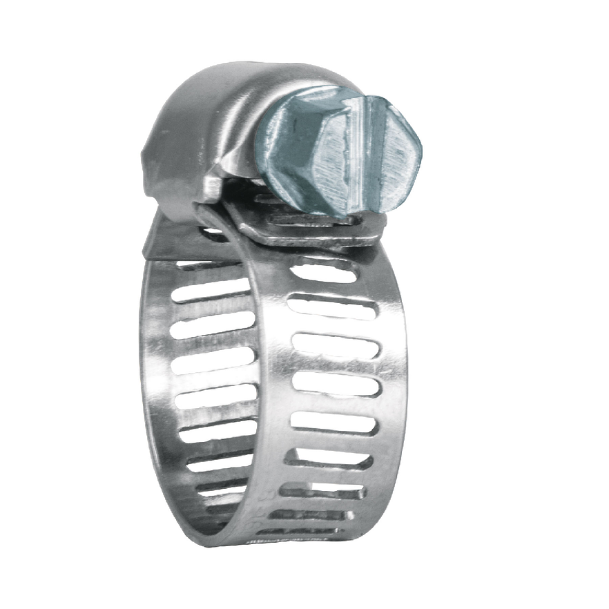 Mini-abrazadera reforzada, acero inox #3, 1/4