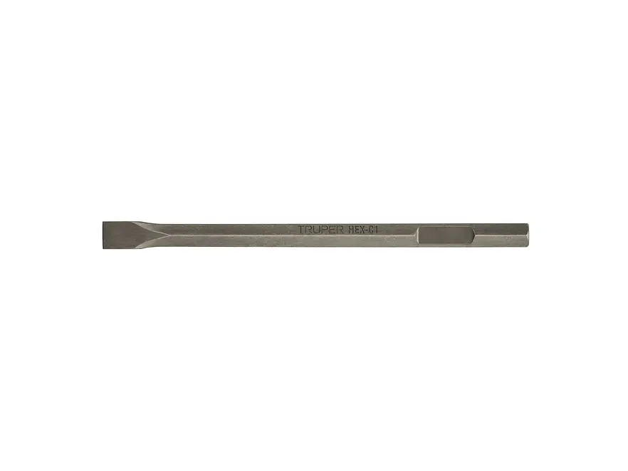 Cincel plano zanco hexagonal de 1 1/8', de 20' X 1.5'