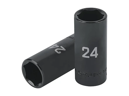 Dado largo de impacto de 24mm, 6 puntas, cuadro 1/2'