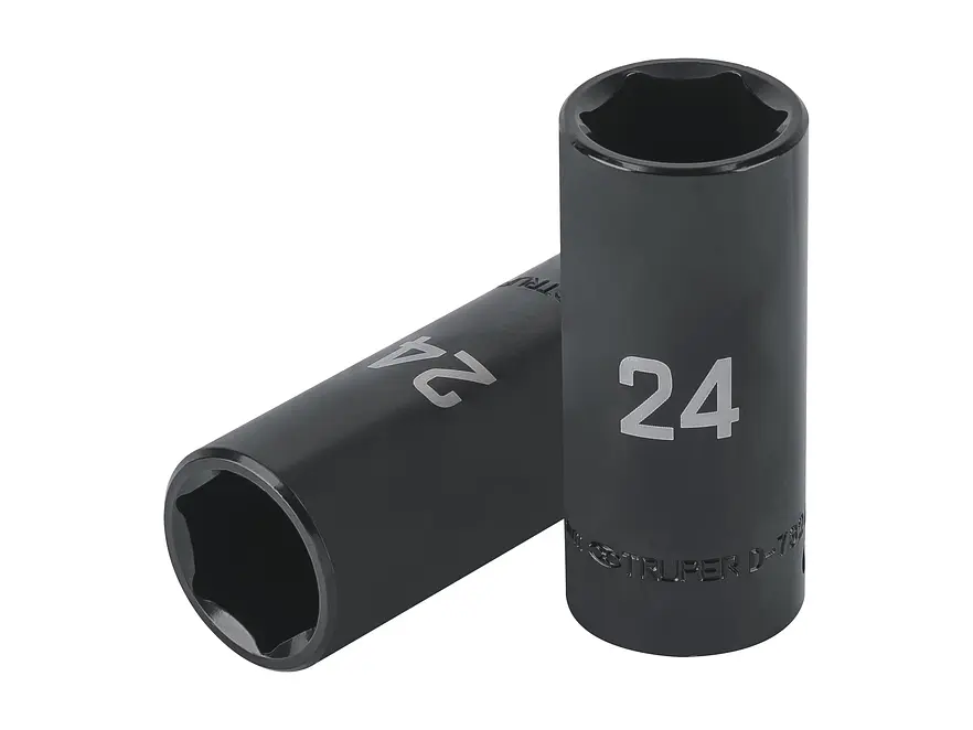 Dado largo de impacto de 24mm, 6 puntas, cuadro 1/2'