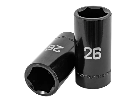 Dado largo de impacto de 26mm, 6 puntas, cuadro 1/2'